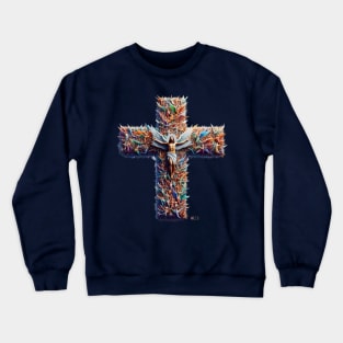 Cross of Angels and Faith by focusln Crewneck Sweatshirt